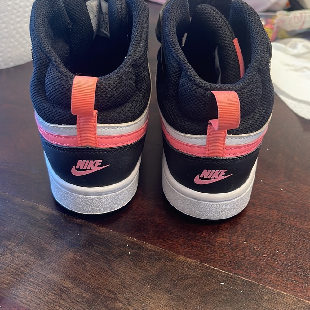 Kids' Court Borough 2 High Top Sneaker Little Kid pink, black and white - Picture 3 of 6